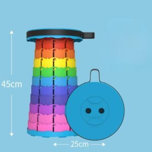 Rainbowtelescopic collapsible stool 25cm portable folding seat fishing camping outdoor
