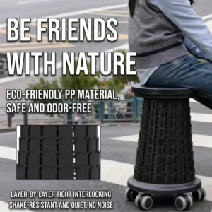 collapsible stool with wheel