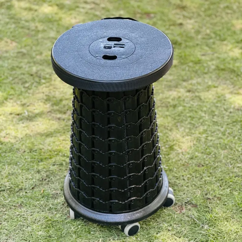 collapsible stool with wheels