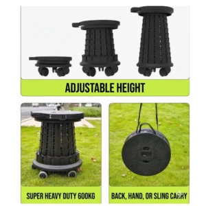 collapsible stools with wheels