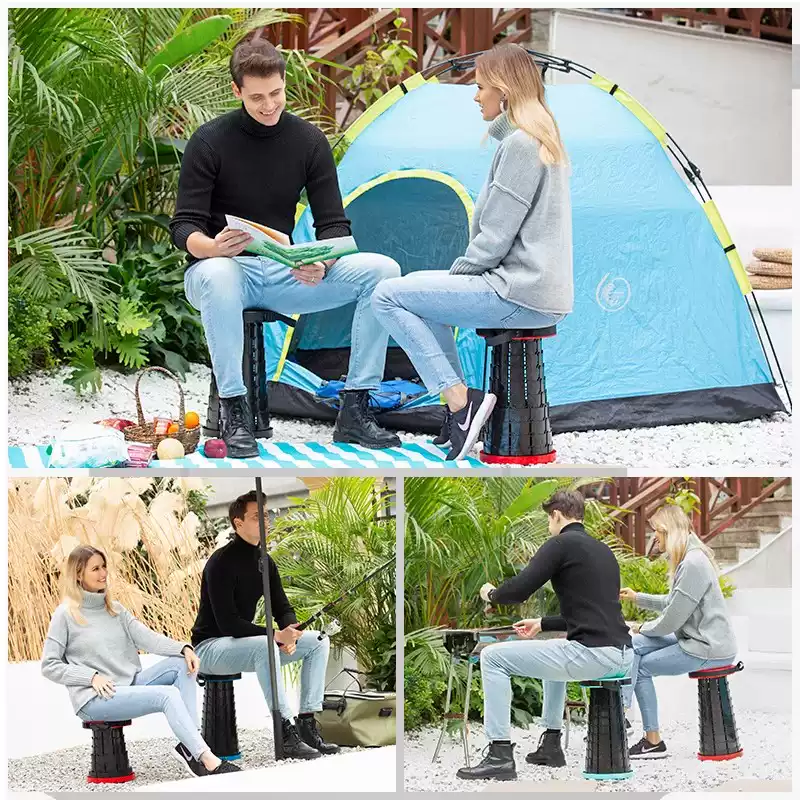Collapsible Stool | telescopic portable camping fishing
