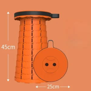 telescopic collapsible stool — portable folding seat for fishing, camping, outdoor & home use