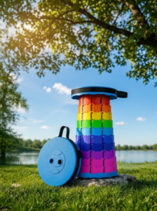 XXL Collapsible telescopic stool