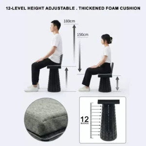 collapsible stool with backrest 24.0 gen — 1000lb heavy duty portable