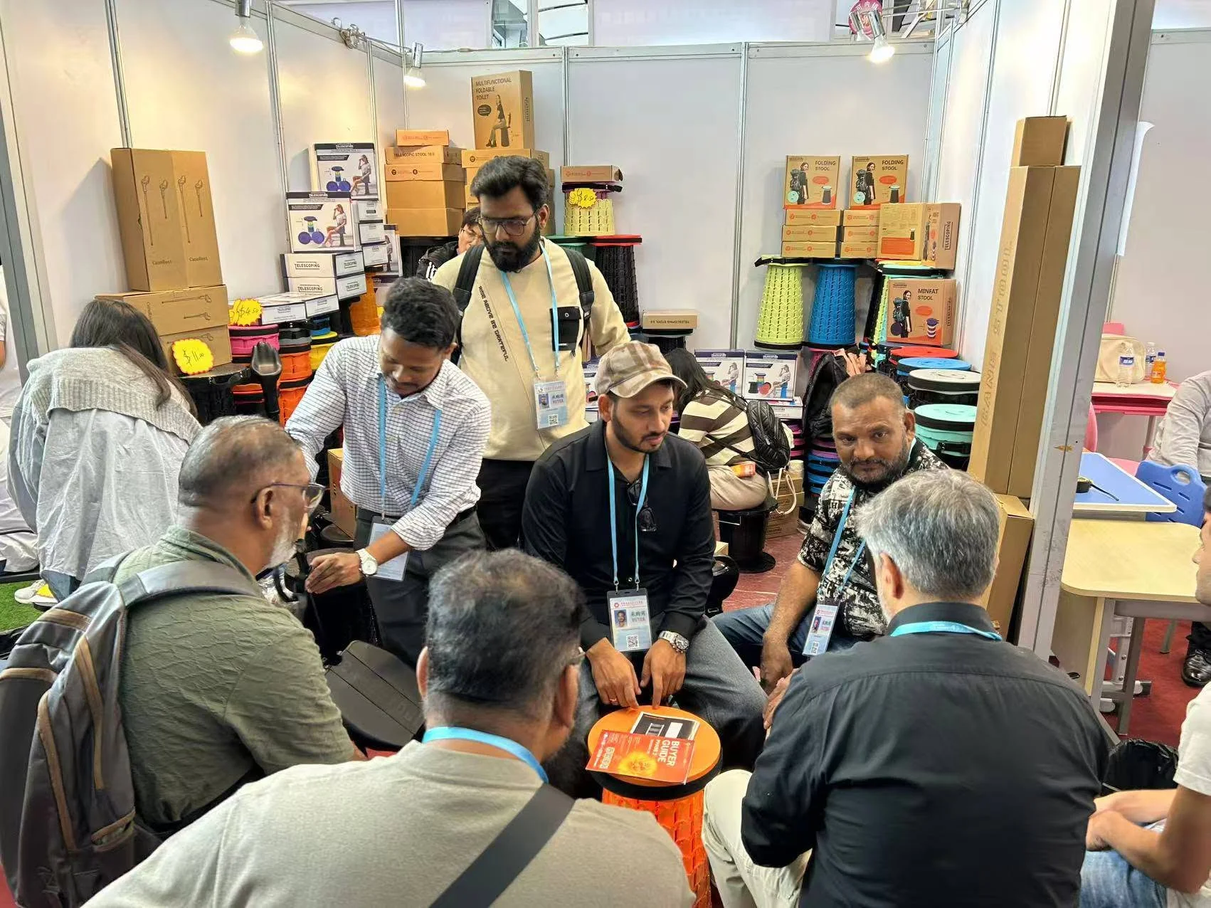 Canton Fair collapsible stool booth product showcase 2025