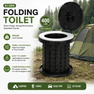portable folding toilet 8 gen factory direct