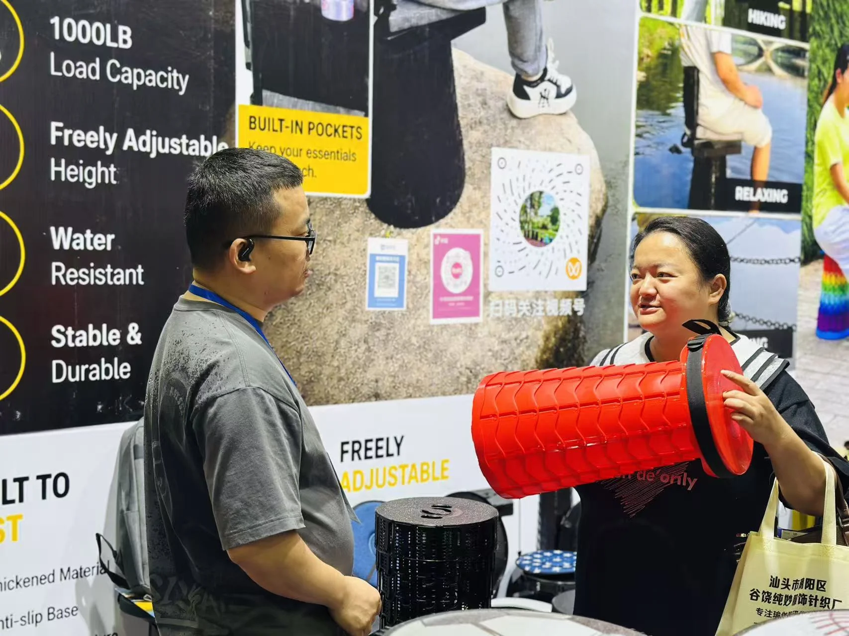 Telescopic stool Yiwu trade show export fair display