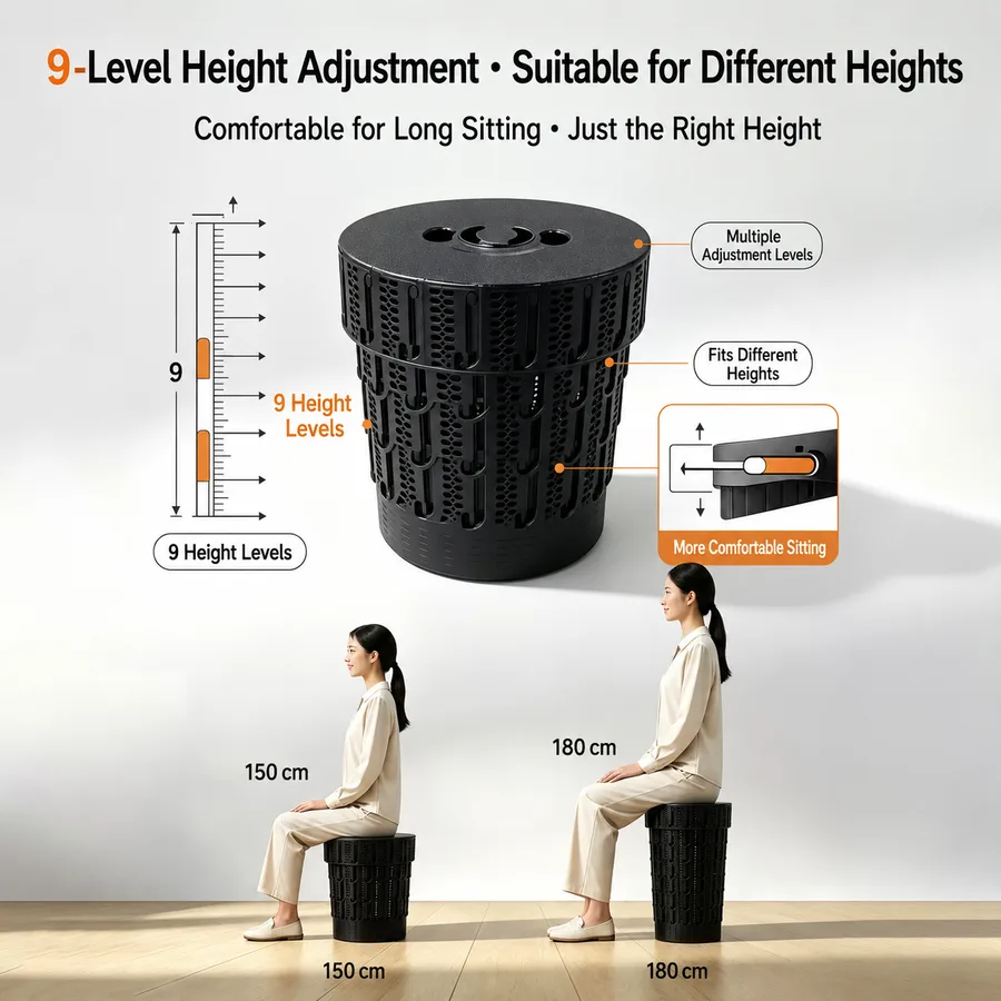 Collapsible stool with backrest for Fishing, camping, and outdoors