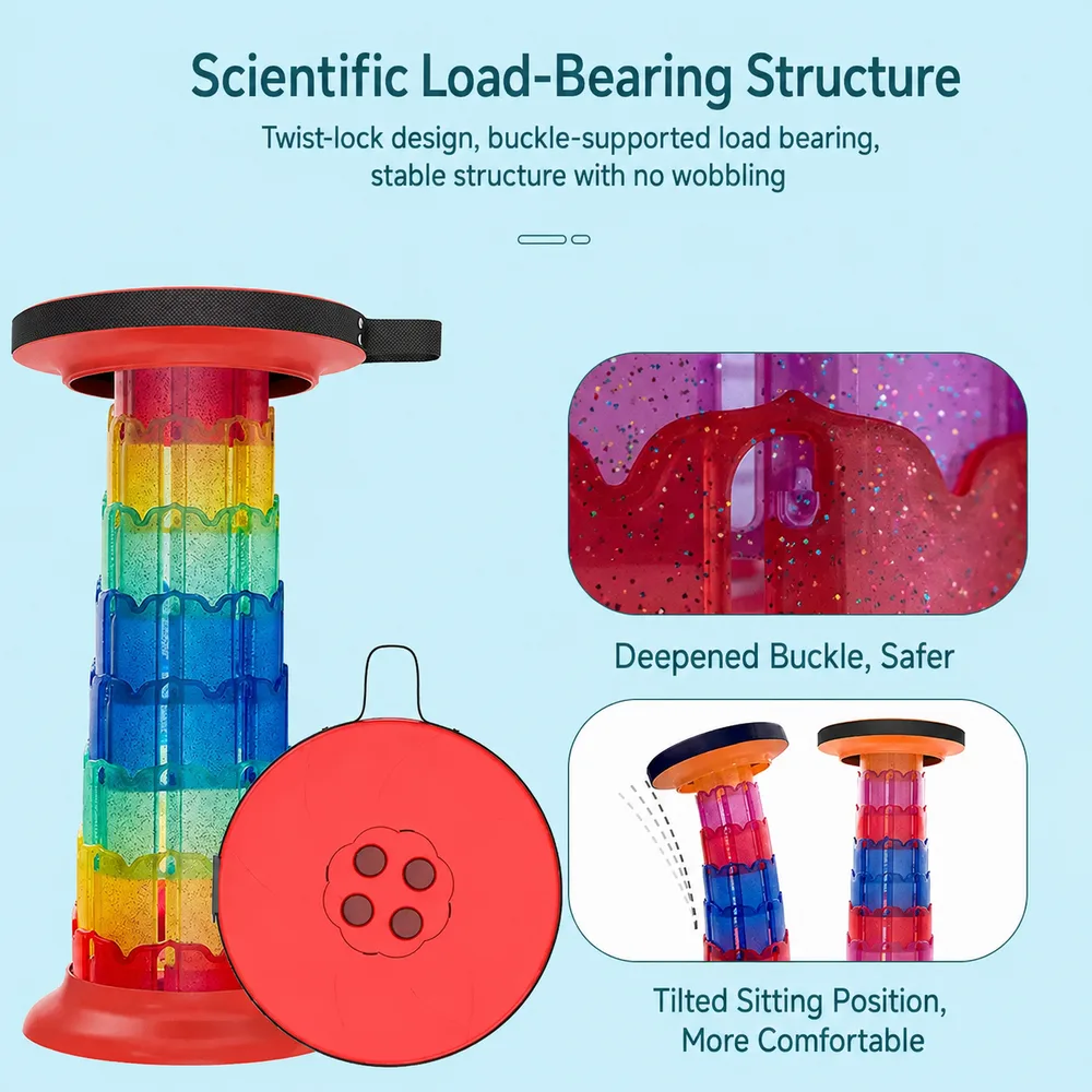 Collapsible Stool 6.0 scientific load-bearing structure - twist-lock design, deepened buckle, tilted comfortable sitting position - wholesale from Yiwu China